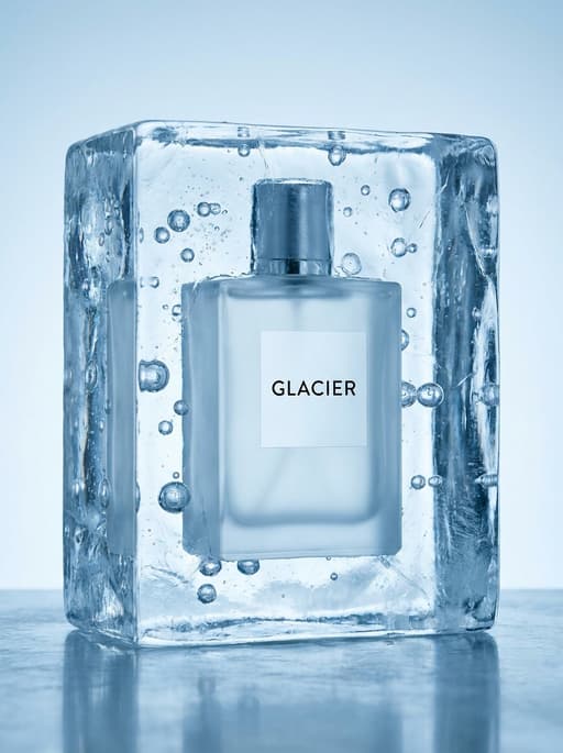 AI product photography scene — perfume glacier frozen ice block | rawbit AI product photography scene — perfume glacier frozen ice block | rawbit